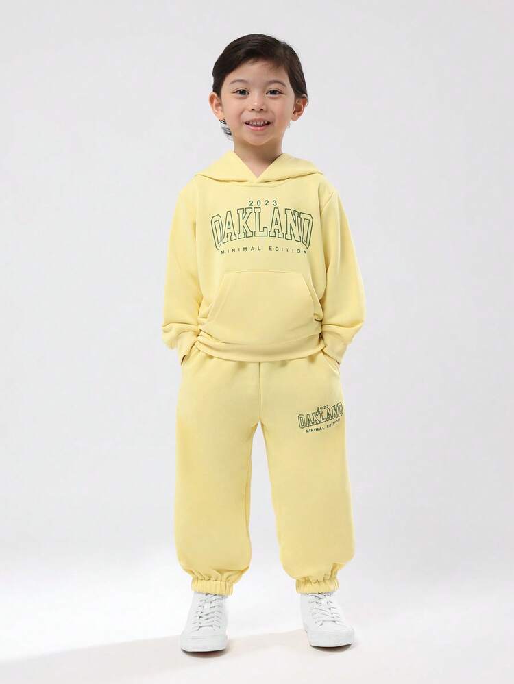 Felpa con cappuccio Oakland con coulisse e pantaloni jogger abbinati