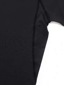 Manfinity Sport Corelite Men's Chinese Character Print Raglan Short Sleeve T-Shirt And Drawstring Waist Pants Sports Gym Set