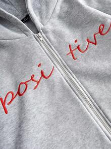 PAVTROS Áo hoodie thêu chữ 3D phong cách đường phố phổ biến của INS dành cho nam, thích hợp cho các lễ hội âm nhạc ngoài trời, hộp đêm, quán bar, quà tặng bạn trai/chồng, quà kỷ niệm, áo nỉ xám nhạt, áo hoodie có khóa kéo cho nam, áo hoodie có khóa kéo màu xám, áo hoodie tích cực, áo hoodie họa tiết tích cực, áo hoodie họa tiết chữ cái, áo khoác hoodie có khóa kéo, thu đông - Màu Xám nhạt - Xem 2