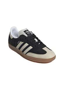 Adidas Giày thể thao nữ Samba OG màu đen/trắng/bạc ánh kim IE5836 - Đen cơ bản / Trắng kỳ diệu / Bạc ánh kim - Xem 4