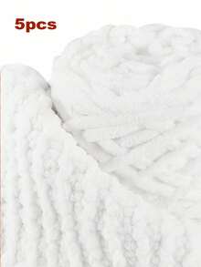 1/2/3/5 Rolls, Approx 90-100g/Pc Ice Bar Braided Single Strand Chunky Yarn For DIY Scarf, Bag, Slippers, Dolls, Blankets, Cushions, Plush Toys (Random Color)