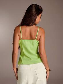 Avantive 春夏女士浪漫/舞会/正式/生日/90 年代/商务休闲女士/优雅/西部装/外出/时尚/休闲/Y2k/俱乐部/办公室/鸡尾酒会/复古/狂欢节/有趣/优雅/老钱/街头服饰/度假/乡村音乐会/工作/端庄/春假/音乐会/坏人/基本款/毕业无袖上衣 - 綠色 - 查看 2