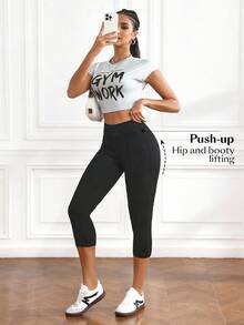 Flexra Women's Casual Versatile Solid Color Slim Fit Jeans - Black and White - View 7