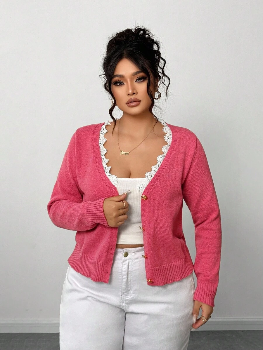 Elenzga Halloween Plus Size Cardigans Fall Winter Cloth For Women Autumn, Pink - Red - View 1