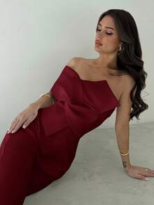 Mono modesto todo blanco para mujer, estilo "old money" casual de negocios para salir, diseño elegante con giro 3D sin mangas y espalda descubierta, adecuado para primavera, verano, otoño, invierno, festivales de música, vuelta al cole, vacaciones, ir al trabajo, aeropuerto - Granada - Ver 7