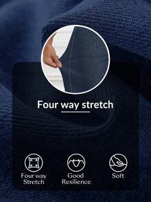 Flexra 女式口袋直筒宽松休闲百搭牛仔裤 - 藍色 - 查看 8