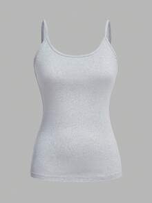 SHEIN EZwear 4 件装休闲简约吊带背心紧身女式吊带背心，适合夏季 - 彩色 - 查看 5
