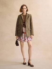 Rosivie 女士圆头粗跟咖啡色扣环镂空编织优雅高跟凉鞋 - 咖啡棕 - 查看 11