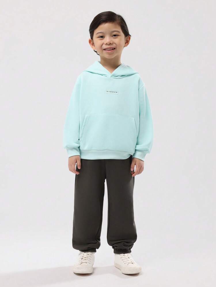 Mint Green Pullover Hoodie With Centre Pocket