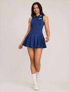 Hanevo 瑜伽运动不透明网球服运动服 - 藍色 - 查看 1