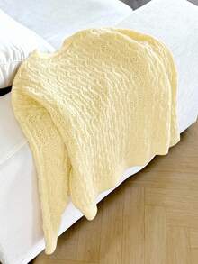 Manfinity VCAY Men's Fashionable Casual Cardigan With Letter & Cable Pattern, Drop Shoulder, Long Sleeve, Autumn, Cable Knit, For Fall Winter - Yellow - View 2