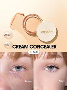 SHEGLAM Rapid Retouch 霜狀遮瑕膏-Fair Rapid Retouch 霜狀遮瑕膏-Fair 全覆蓋霜狀遮瑕膏 持久提亮/提亮 全面覆蓋/高覆蓋 修正劑 輕盈全天保濕遮瑕膏 品牌 美容 化妝 化妝品 適合女性與女孩 完美搭配冬季 Y2K 時尚 流行 生日禮物 假期 派對準備就緒 最佳顏色