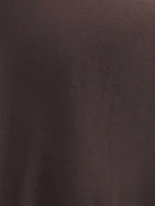 EMERY ROSE Damblus med omlott, v-ringad, lanternärm och peplumtopp med volangkant - Kaffebrun - Visa 7