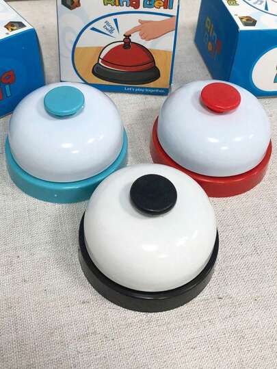 1/3pcs Of Hand Pressing Bell, Summoning Bell, Answering Bell, Front Desk Serving Bell, Dining Table Bell, Pet BellFor Bedroom,Travel,Office,School, Room & Festival Atmosphere Bell For Restaurant & Party