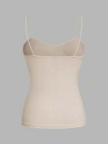 SHEIN EZwear 4pcs/Set Spaghetti Strap Fitted Camisole Tops, Suitable For Spring And Summer Back To School - Multicolor - View 7