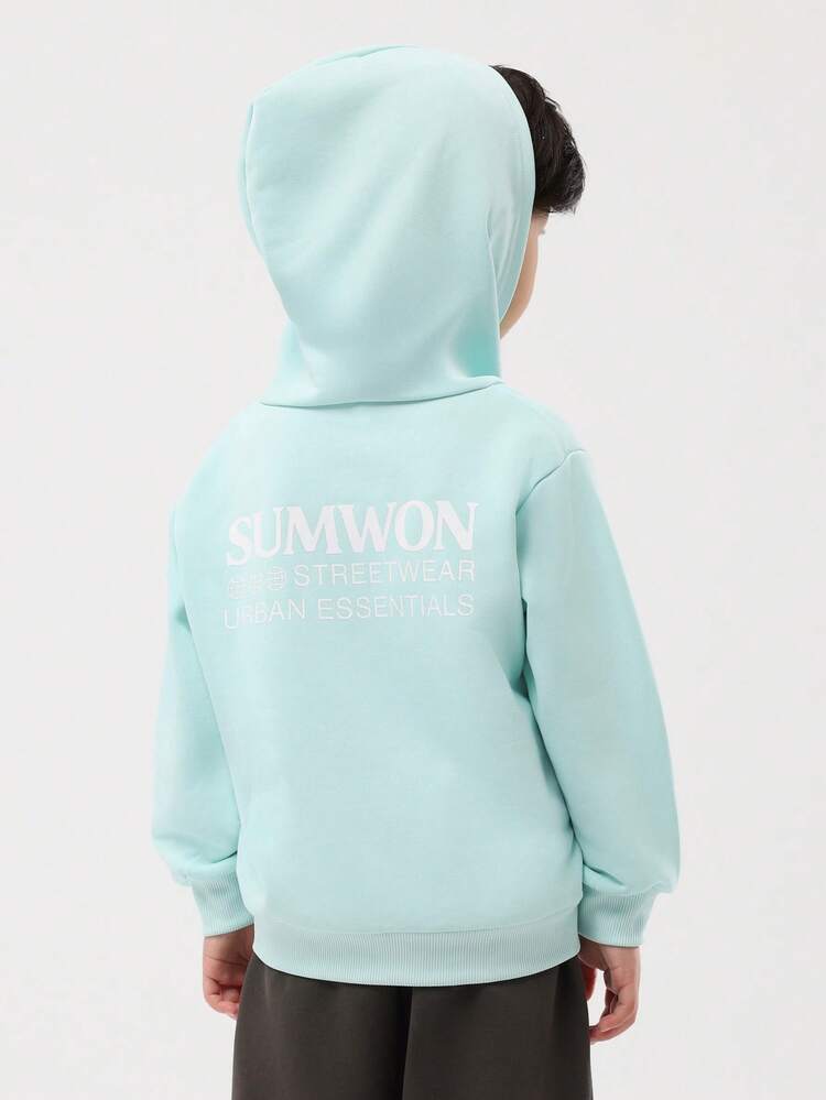 Mint Green Pullover Hoodie With Centre Pocket