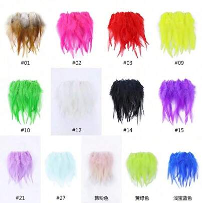 100 Peças Penas de Galinha Naturais de 4-6 polegadas, Belas Plumas de Galo para Joalheria, Artesanato, Acessórios, Decoração de Carnaval, Plumas Verdadeiras