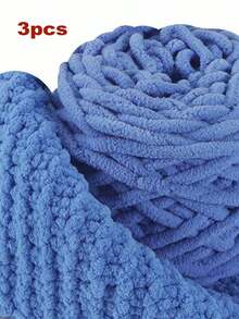 1/2/3/5 Rolls, Approx 90-100g/Pc Ice Bar Braided Single Strand Chunky Yarn For DIY Scarf, Bag, Slippers, Dolls, Blankets, Cushions, Plush Toys (Random Color)