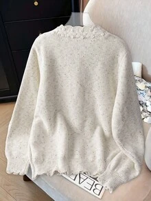 SHEIN Clasi 蕾丝拼布针织，休闲又不失优雅