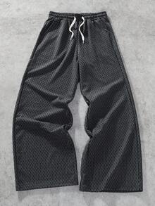 Manfinity EMRG Casual Outdoor Loose Drawstring Wide Leg Men Sweatpants