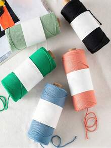 160克/卷蕾丝钩针纱棉麻线粗麻线圆股空心棉纱粗DIY帽子手工编织 - 彩色 - 查看 5