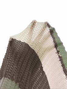 EMERY ROSE Women's Casual Loose Fit Contrast Color Round Neck Drop Shoulder Long Sleeve Sweater, Autumn