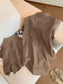 Airaco 女士休闲无袖上衣和宽松短裤两件套