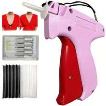1 pièce Pistolet à points fin Stitchy, réparateur rapide de vêtements, pistolet de micro-étiquetage pour vêtements avec 6 fines aiguilles et 1000 pièces de fixation, mini outil de ourlet adhésif rapide
