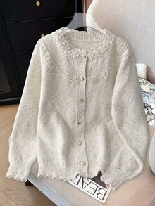 SHEIN Clasi 蕾丝拼布针织，休闲又不失优雅