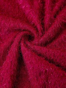 Ellevyn 大码女式两件套西装，优雅粗花呢外套和连衣裙，适合秋冬季节 - 酒紅色 - 查看 3