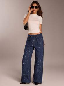 Avantive 秋冬女装 万圣节 婚礼 宾客 商务休闲 正式 生日 办公室 工作服 千禧年 鸡尾酒会 圣诞节 教师 教堂 狂欢 音乐会 派对 早午餐 节日 机场 优雅 童话风 趣味 乡村 外出 俱乐部 优雅 朴素 复古 哥特式 毕业典礼 A 字裙 性感 坏蛋 半正式 闪光 Glamrae 闪亮蓝色 水洗 低腰 宽松 直筒 阔腿 牛仔装 牛仔裤 - 藍色 - 查看 4