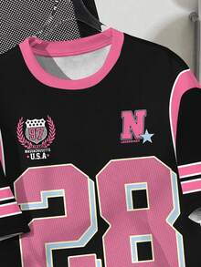 青少年女孩休闲简约短袖圆领T恤，适合夏季