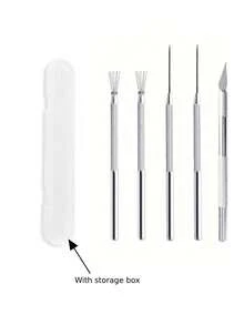 2/3/4/5Pcs Feather Wire Texture Pottery Tools Polymer Clay Modeling &Multifunctional Nail Art Seven-Needle Wire Brush Tool DIY Ceramic Brush Pottery Tools ,Nail Designs