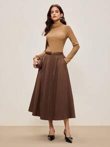 BizChic Áo kiểu dáng mới Thu/Đông 2025 màu nâu đính sequin lấp lánh, phong cách retro sang trọng, thanh lịch, phù hợp cho công sở, đi làm hàng ngày, lãng mạn, thường ngày, thập niên 90, Giáng sinh, Năm mới, Lễ Tạ ơn, đi biển, lễ tốt nghiệp, thời trang sành điệu, thích hợp cho khách dự đám cưới, chủ nhà, hẹn hò, tiệc tùng, hòa nhạc, bữa trưa, sân bay, nhiều dịp khác nhau. - màu nâu - Xem 9