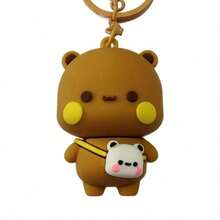 سلسلة مفاتيح دمية باندا كيوت بوبو ديدو يير، شكل أنمي لعبة دمية، قلادة جميلة، حامل مفاتيح، زينة للسيارة والحقيبة والهاتف المحمول - متعدد الألوان - مشاهدة 10