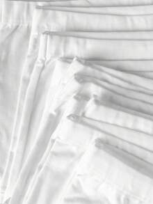 10条装男童纯白色基本款休闲简约棉质柔软舒适三角裤内裤 - 白色 - 查看 5