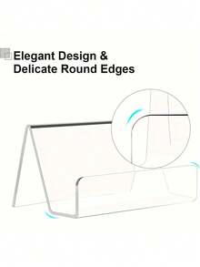 1pc Acrylic Business Card Holders On The Office Desk, Transparent Plastic Desktop Business Card Display Stand, Business Card Holder, Business Card Holder, Can Accommodate 30-50 Business Cards, Acrylic Business Card Display Rack - Multicolor - View 8