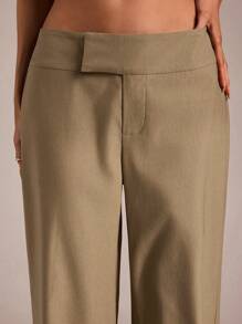 Avantive Pantalon casual d'affaires taille basse pour femmes, tenues décontractées d'été pour femmes, pantalon blanc Y2K pour l'automne/hiver