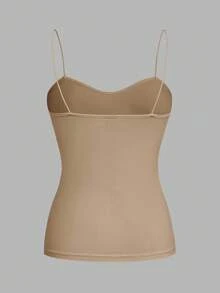 SHEIN EZwear 4pcs/Set Spaghetti Strap Fitted Camisole Tops, Suitable For Spring And Summer Back To School - Multicolor - View 11