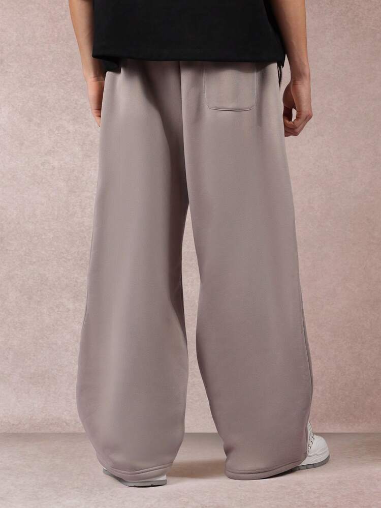SUMWON Wide Leg Side Stripe Premium Sweatpants Japanese Streetwear Skater Style High End Relaxed Fit Loose Casual Loungewear Retro Track Pants Plain