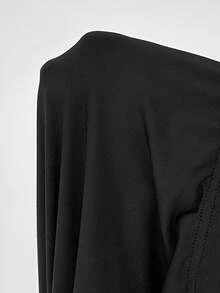 SHEIN EZwear 大码女士情人节服装，黑色网眼蕾丝边打底裤，春夏服装