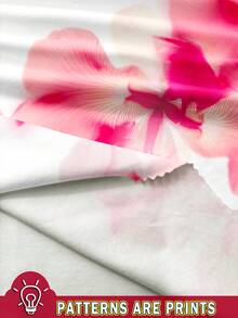 SHEIN BAE 1 件女士休闲全印花露背连衣裙/花卉印花连衣裙/优雅连衣裙/海滩度假连衣裙，适合度假 - 彩色 - 查看 3
