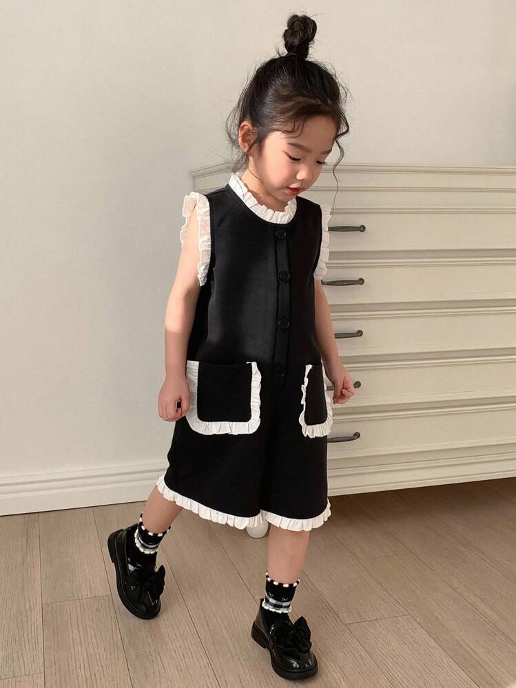 Dazy Kids رومبير كاجوال للفتاة الشابة رمضان - الأسود - مشاهدة 4