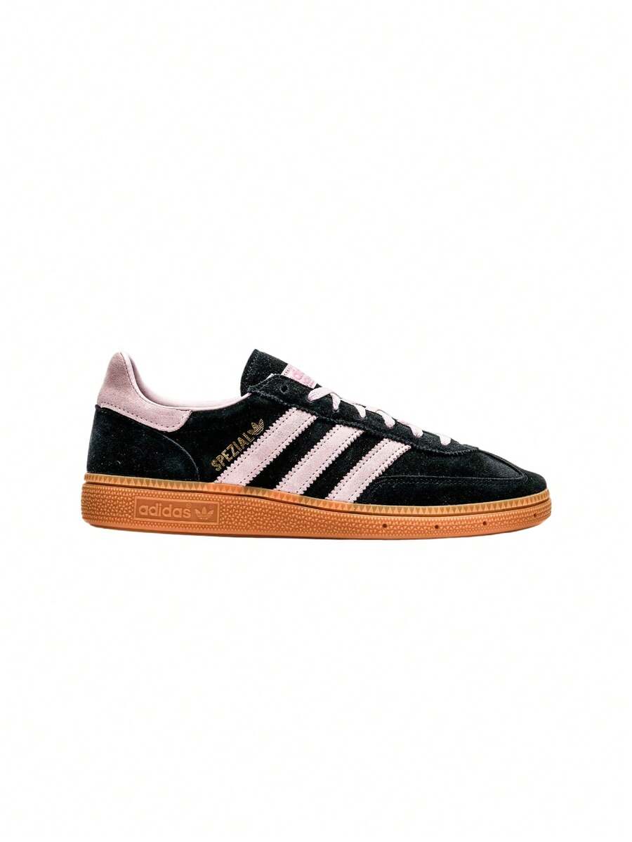 Adidas Handball Spezial 女款休闲运动鞋 核心黑/透明粉/生胶底 IE5897 - 核心黑色/透明粉紅色/膠 - 查看 1