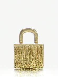 SHEIN SXY Borse da sera per signora, borse a mano, dorate, con paillettes, alla moda, di lusso, con nappe, luccicanti, adatte per cocktail festa, feste, balli, club, appuntamenti, compleanni, serate, cene di gala