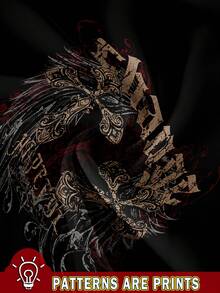 Attitoon 女士休闲宽松 T 恤，适合夏季休闲、朋克、复古、、翼印花、Y2K 风格 - 黑色 - 查看 3