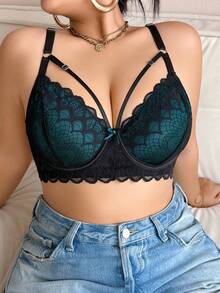 SHEIN Áo ngực có gọng ren gợi cảm cỡ lớn dành cho nữ - Nhiều màu - Xem 1