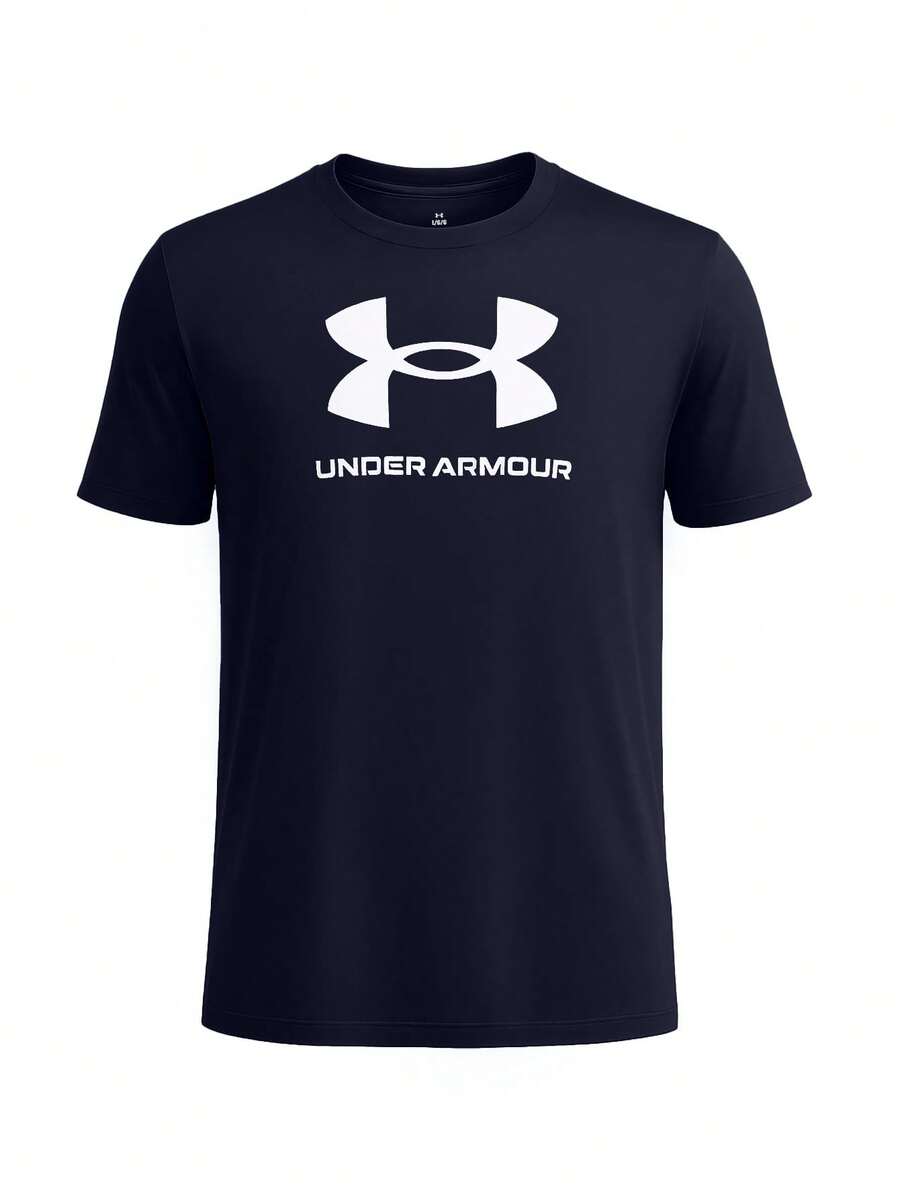 Under Armour SPORTSTYLE LOGO TEE - Academy/White-408 - View 1