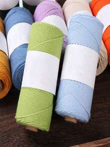 160克/卷蕾丝钩针纱棉麻线粗麻线圆股空心棉纱粗DIY帽子手工编织 - 彩色 - 查看 1