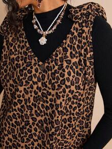 SHEIN LUNE 加大码女式碎花肩部休闲夏装波西米亚风夏季波西米亚风复古风女式夏季服装春假狂欢装节日春假服装